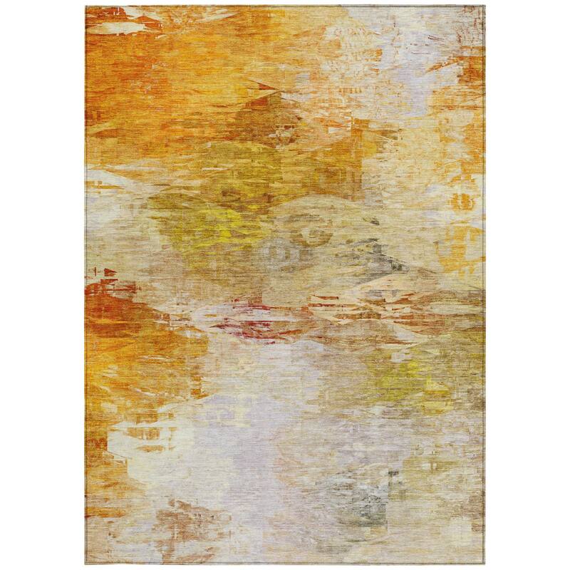 HomeRoots Abstract Transitional Rectangle Outdoor Rug