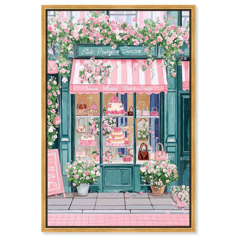 Whimsical Storefront Canvas by Art Remedy - 36" x 54" - Gold