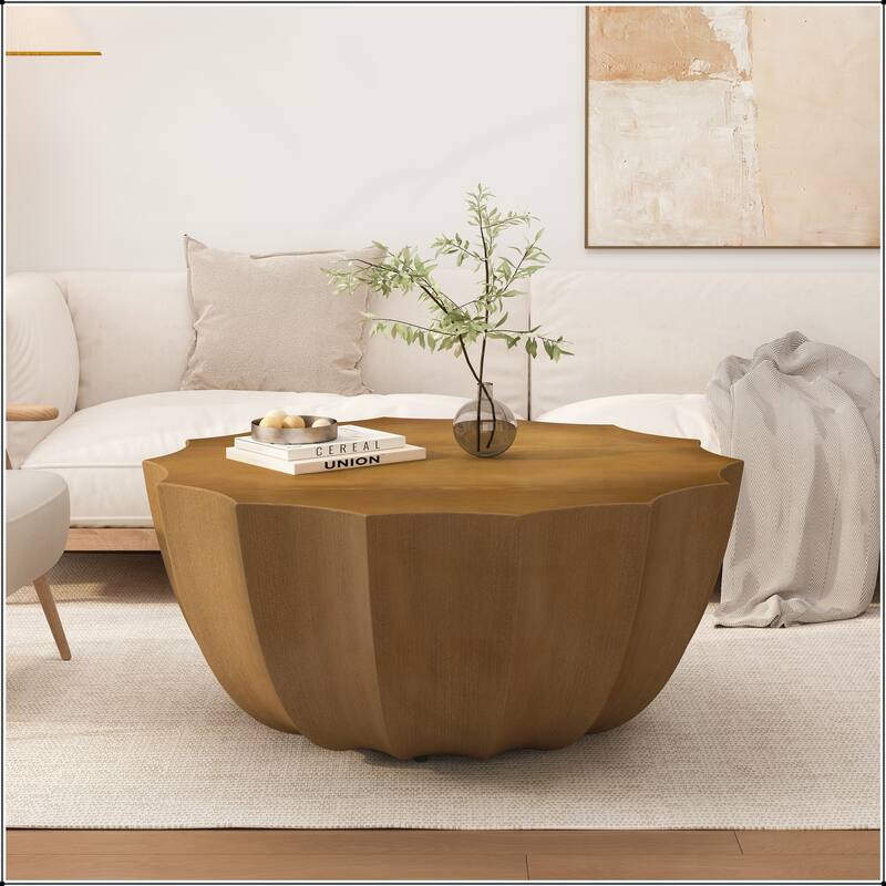 Outdoor and Indoor Waterproof Coffee Table - 35.43" - Wood