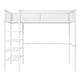 preview thumbnail 32 of 37, Artsy Twin Size Metal Loft Bed with 4-Tier Shelves and Storage, Pink