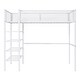 preview thumbnail 6 of 11, Modern Style Twin Size Metal Loft Bed with 4-Tier Shelves and Storage, Creative Structure, Storage Space, Good Stability, White