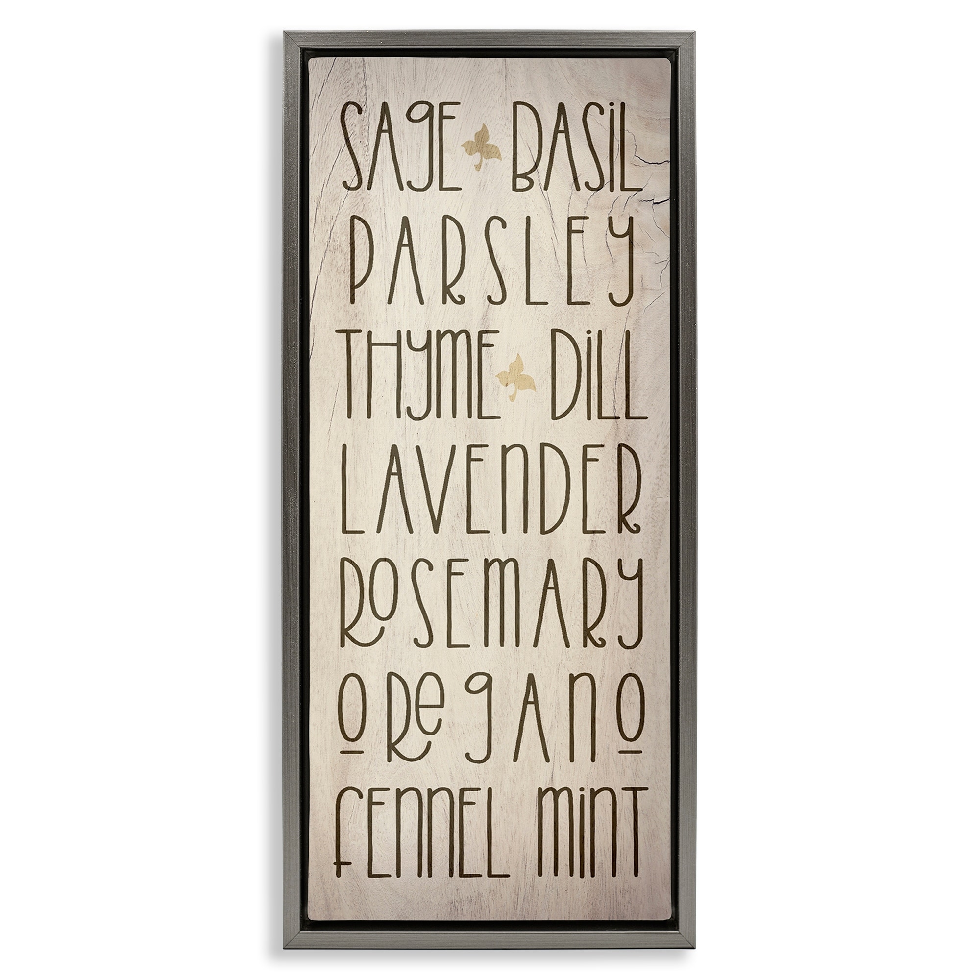 Stupell Kitchen Gardening Herbs Framed Floater Canvas Wall Art Design By Lil' Rue