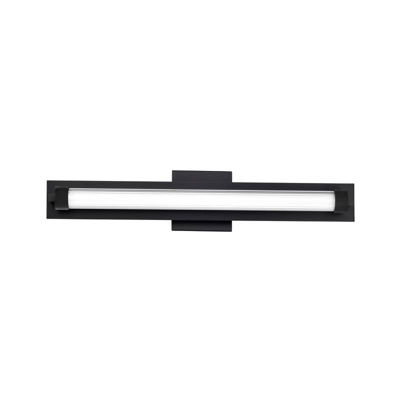 Larissa 24 Inch LED Vanity 3000K CCT Black Finish Opaque Glass