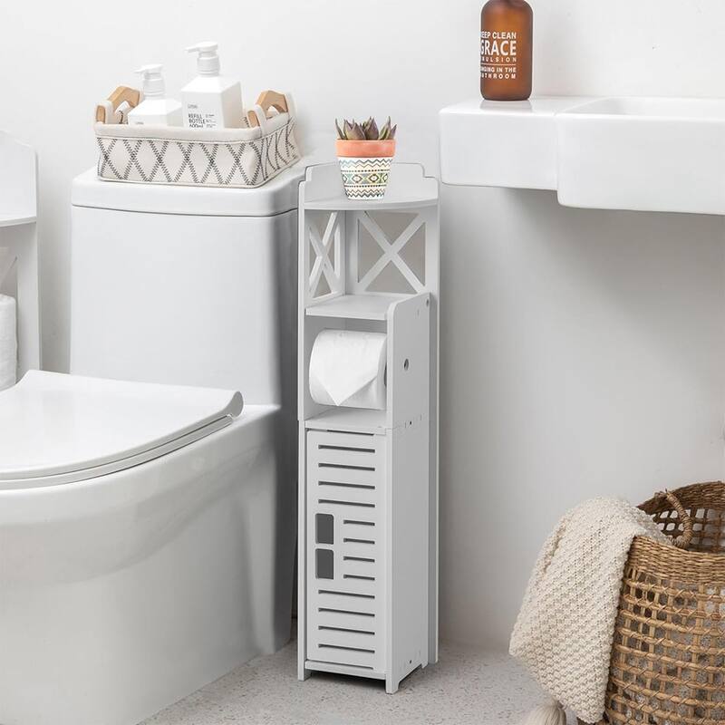 Toilet Paper Organizer, Small Bathroom Organizer, Narrow Toilet Paper