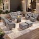 Option Brown Wicker & Gray cushion