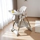 preview thumbnail 1 of 26, KISRAIS Portable Adjustable Baby High Chair with Safety Belt, Silent Lockable Wheels