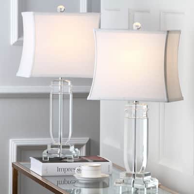 SAFAVIEH Lighting 25-inch Olympia Crystal Table Lamp (Set of 2) - 12" x 8" x 24"