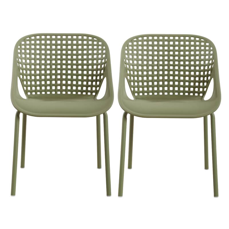 Christopher Knight Home - Modern Outdoor Dining Chair with Weather-Resistant Design - Set of 2