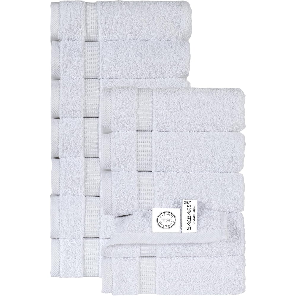 Royal Turkish Cotton Washcloth – Soft, Durable - Ultra-Absorbent Towels - Set of 12