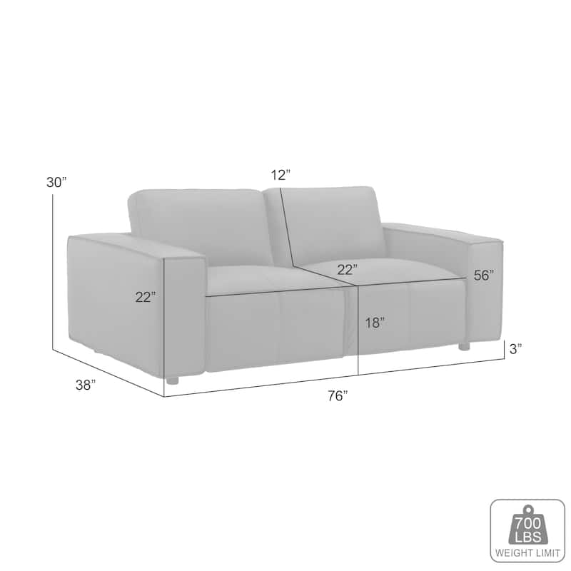 Clayton Top Grain Genuine Leather Loveseat, Sofa, or Living Room Set