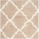 preview thumbnail 132 of 162, SAFAVIEH Dallas Shag Giusy Trellis 1.5-inch Thick Rug 10' Square - Beige/Ivory - Square