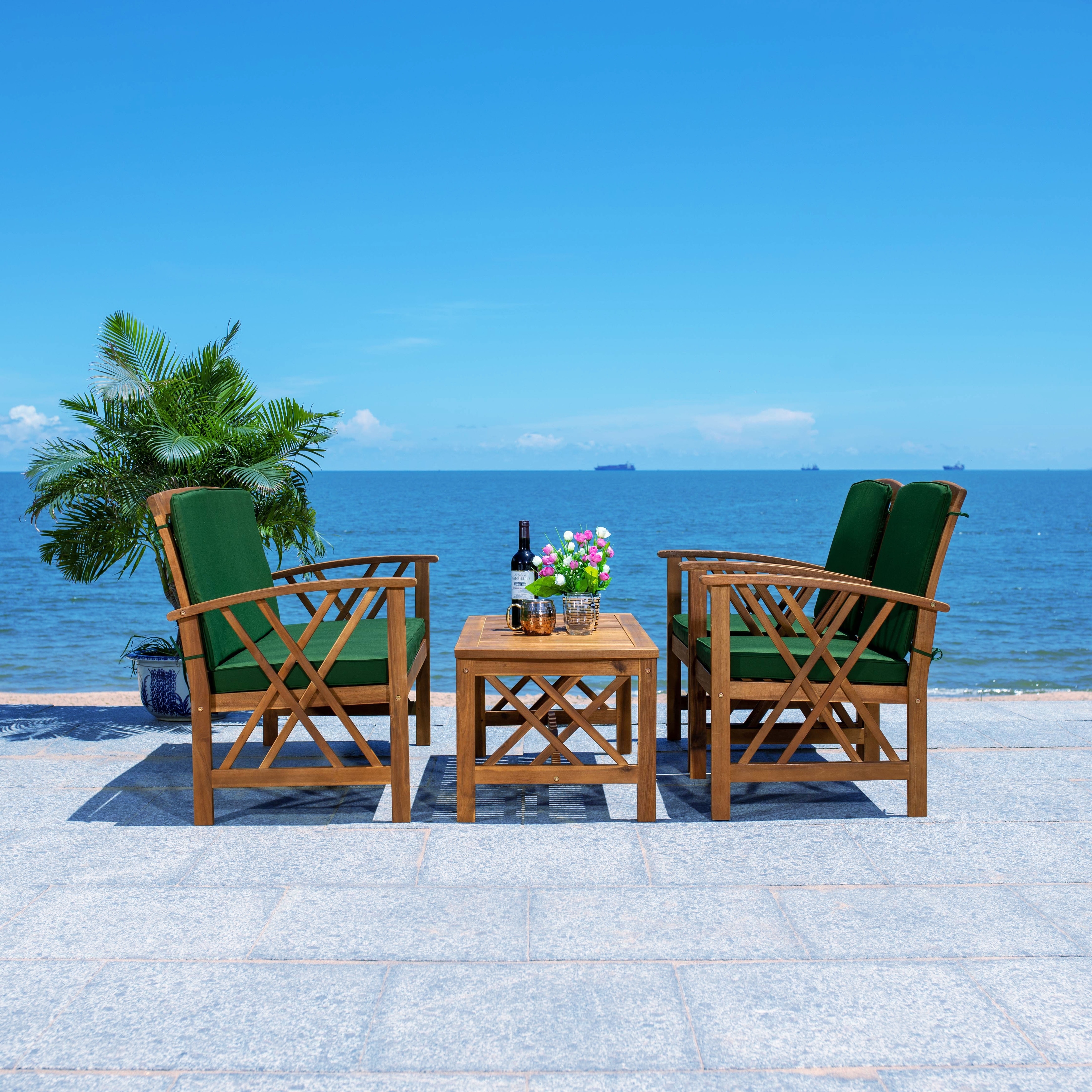 Safavieh outdoor living fontana online 4 pc outdoor set