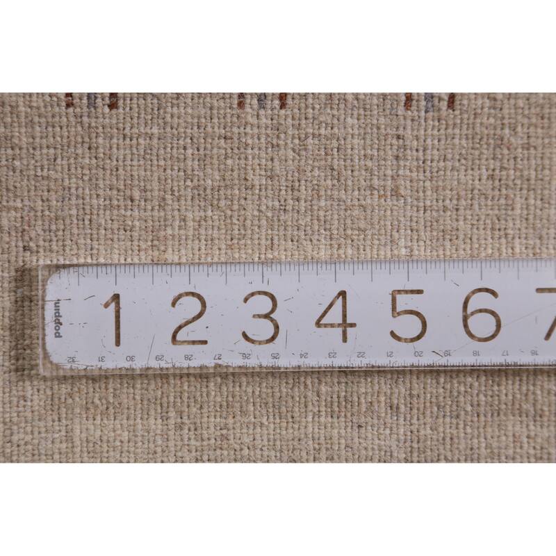 Hand Knotted Oriental 100% Wool Carpet Tribal Tribal Beige & Ivories Gabbeh Area Rug - 3' 0'' X 2' 0''