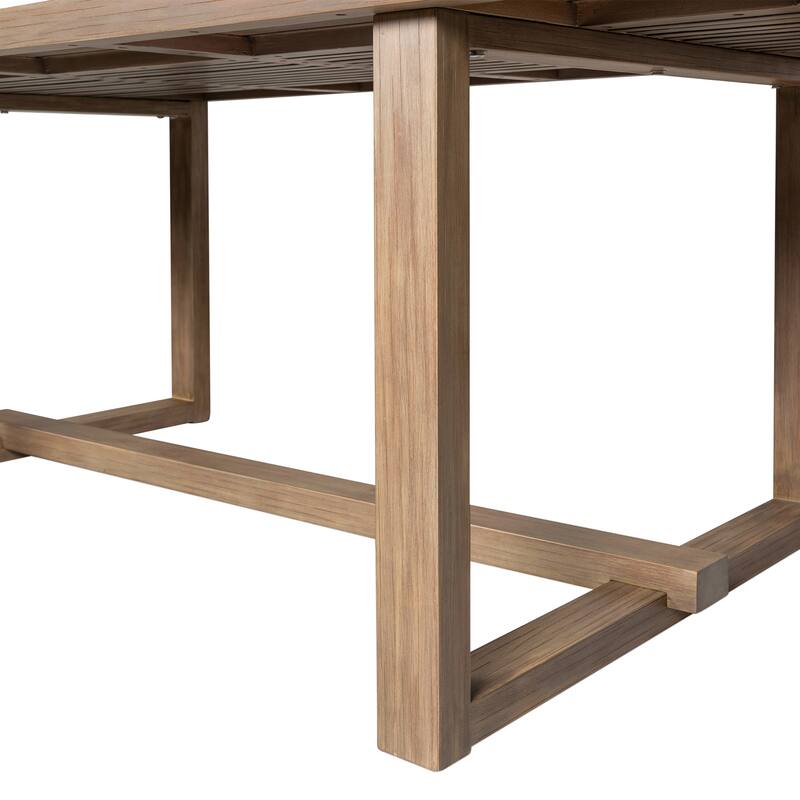 Vivid Solid Eucalyptus Wood Outdoor Patio 5 Piece Dining Set with Olefin Cushions