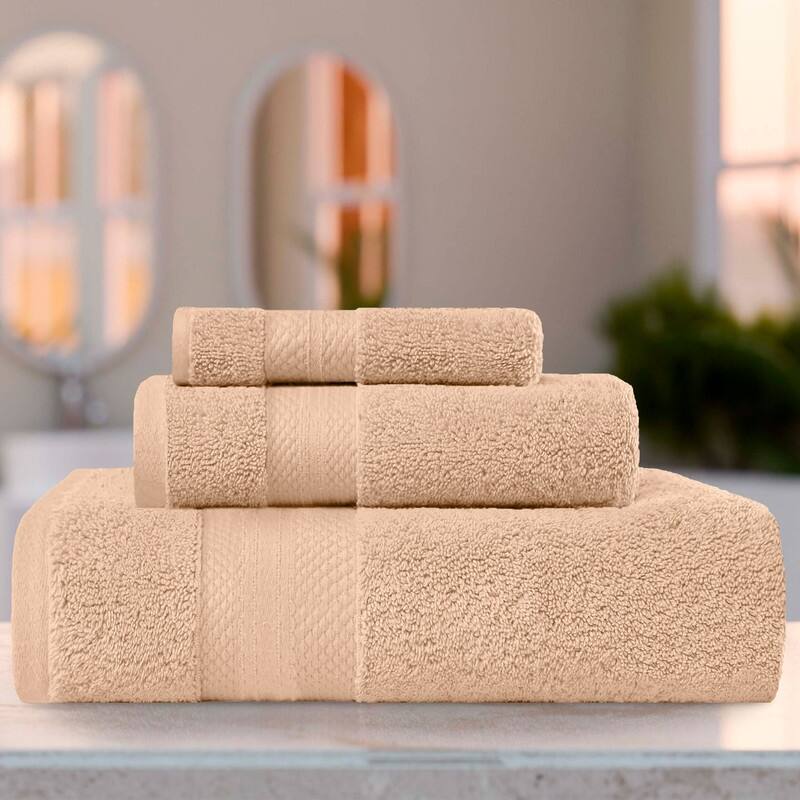 Blue Nile Mills Rio Turkish Cotton 3 Piece Towel Set - Hazelnut