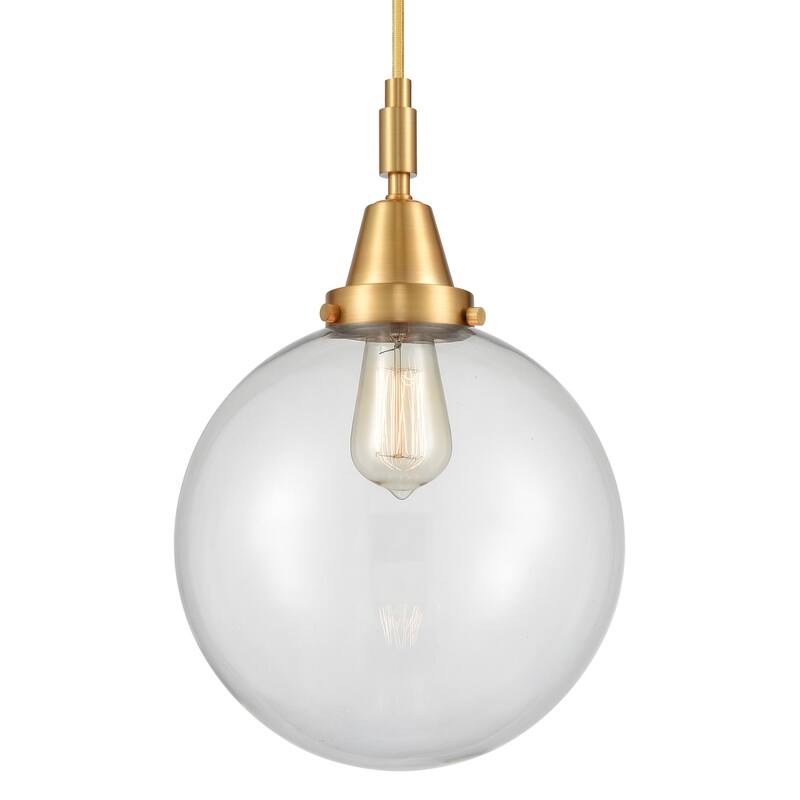Innovations Lighting 447-1P-G202-10 Beacon 10" Wide Mini Pendant with - Satin Gold