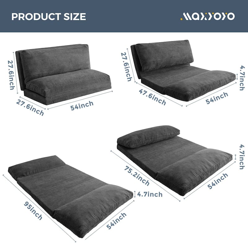 Corduroy Bean Bag Folding Sofa Bed