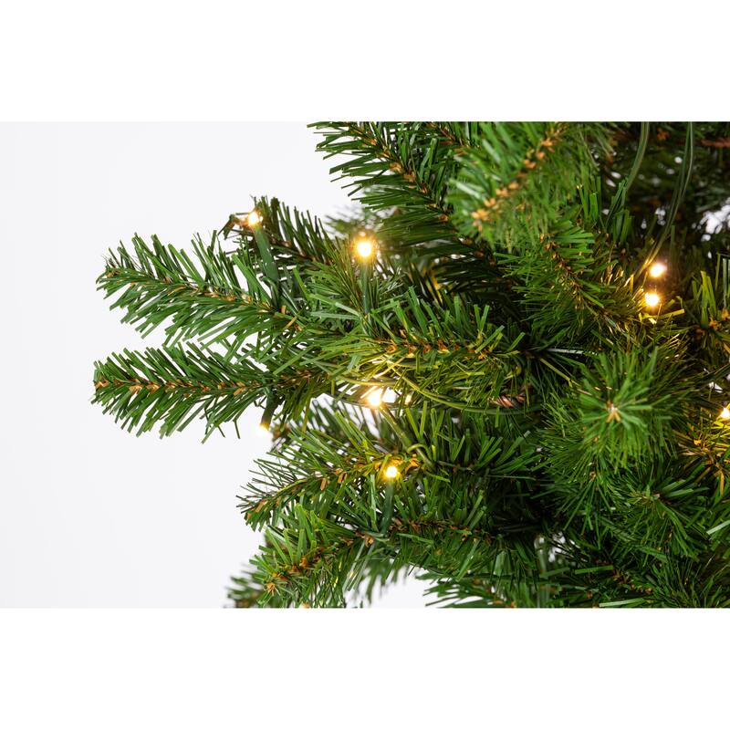 Charming 2 Foot Prelit Alpine Tree with Dual Color LED Lights