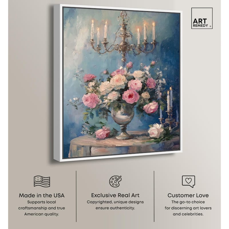 Romantic Roses Canvas by Art Remedy