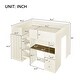 preview thumbnail 3 of 8, Stylish & Simple Wood Full Size Loft Bed with Built-in Wardrobe, Desk, Storage Shelves and Drawers, Safety Guaranteed, Beige