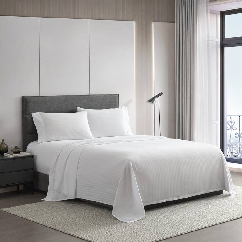 Vera Wang Dobby Stripe Cotton Sheet Set