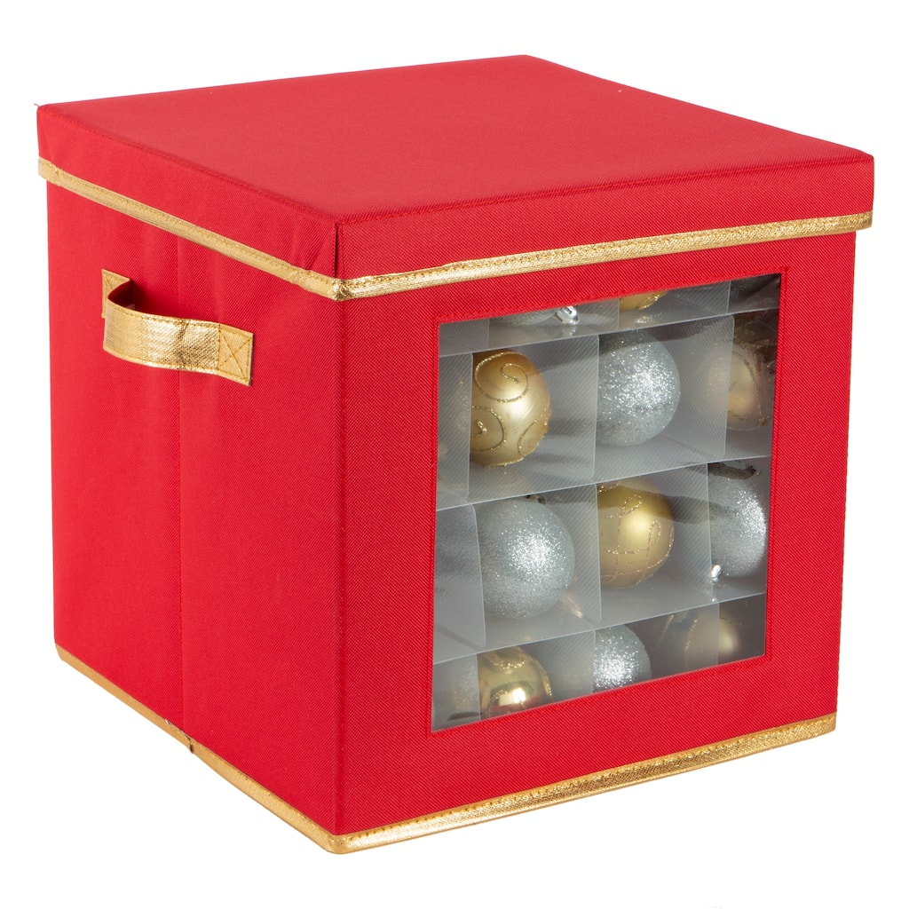 Simplify 64 Count Large Ornament Storage Box with See Through Window
