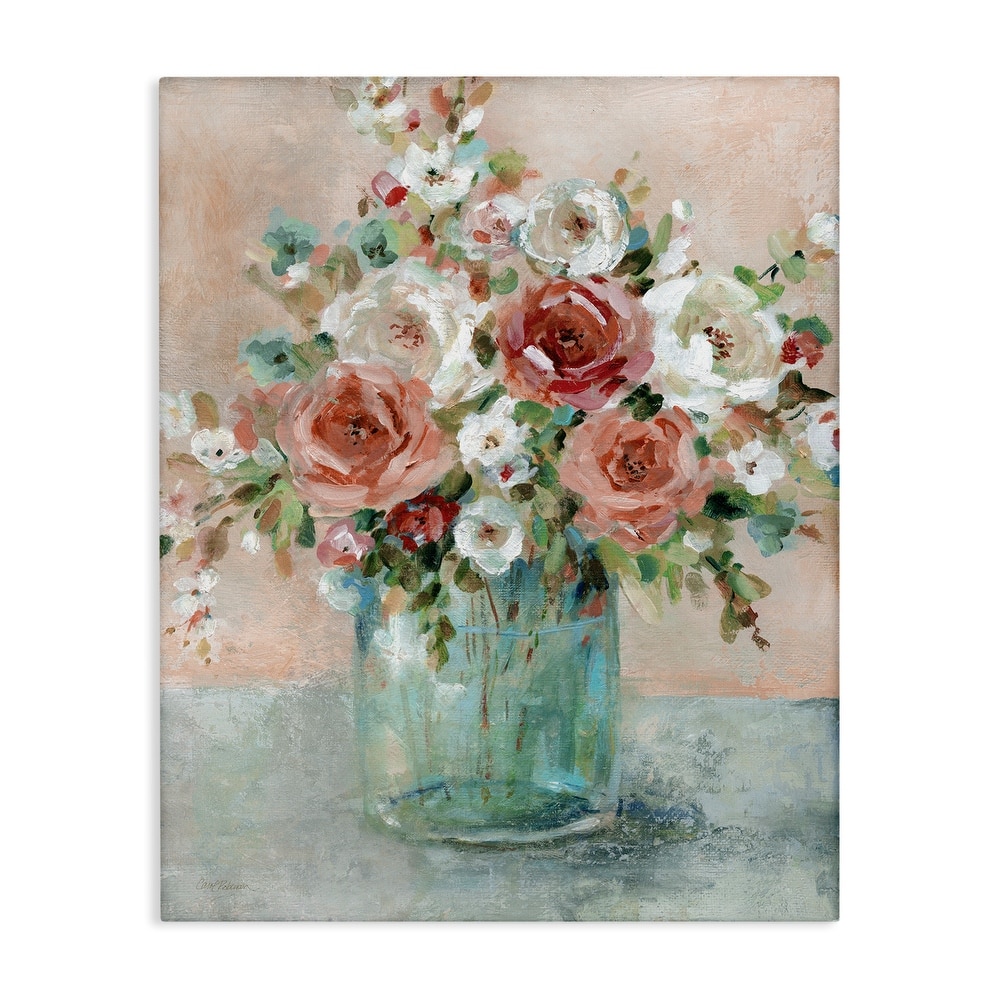 Stupell Red & White Roses Canvas Wall Art Design By Carol Robinson