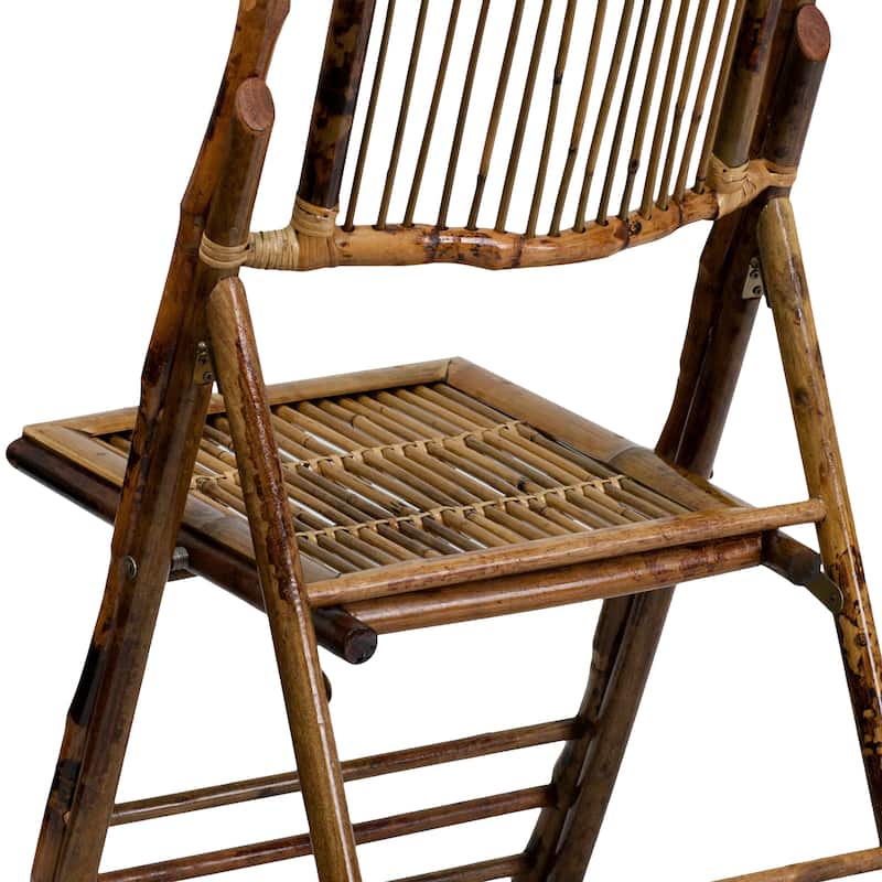 Bamboo Wood Folding Dining Chairs for Formal Events (Set of 4)
