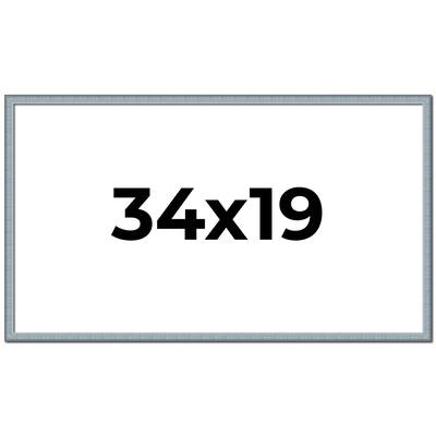 34x19 Frame Rustic Sky Blue Solid Wood Picture Frame | 0.75 Inch