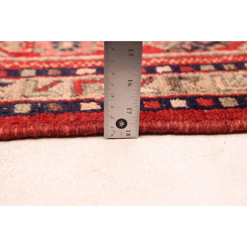 ECARPETGALLERY Hand-knotted Andelz Red Wool Rug - 3'3 x 9'2