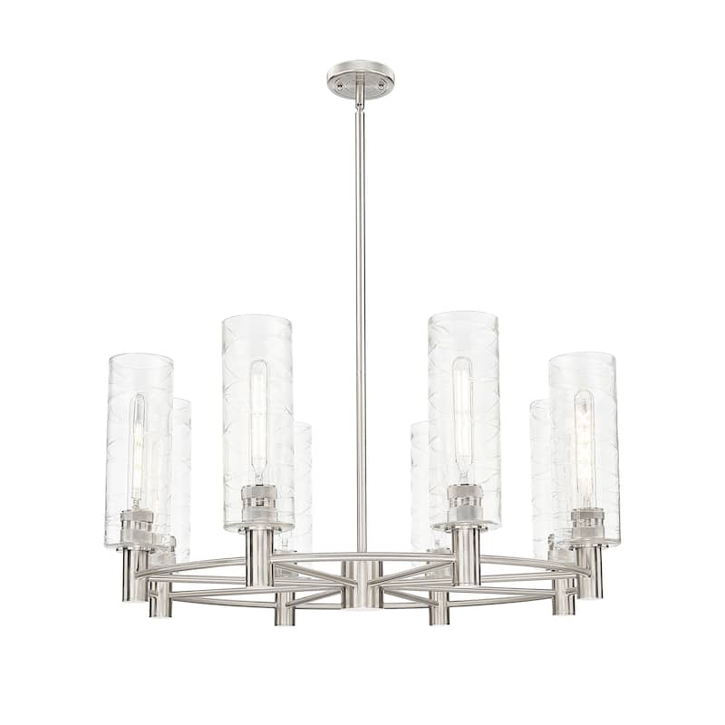 Innovations Lighting Downtown Urban - Crown Point - 8 Light 32" Stem Hung Chandelier with 12" Shade