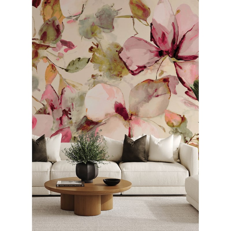 A-Street Prints Florian Pink Wall Mural