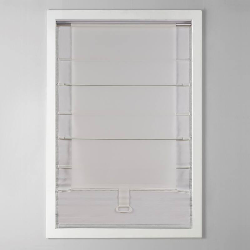 Printed Faux Silk Room Darkening Cordless Roman Shade