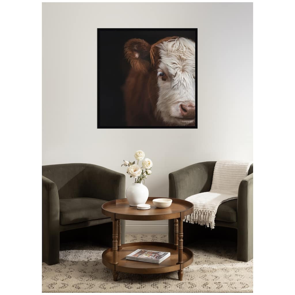 Kate and Laurel Cow Close by Emiko and Mark Franzen F2 Images Framed Wall Art Print