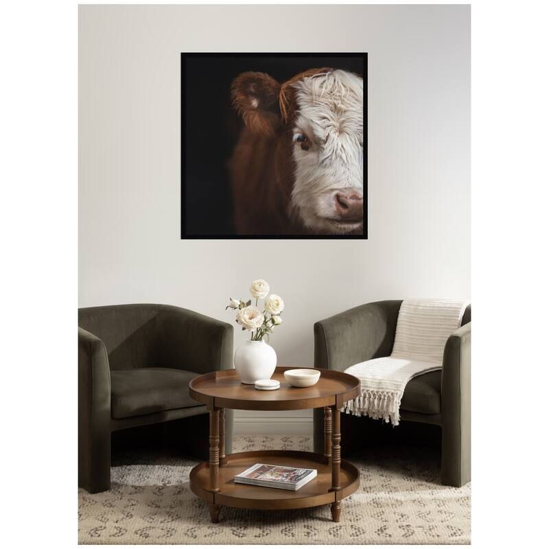 Kate and Laurel Cow Close by Emiko and Mark Franzen F2 Images Framed Wall Art Print