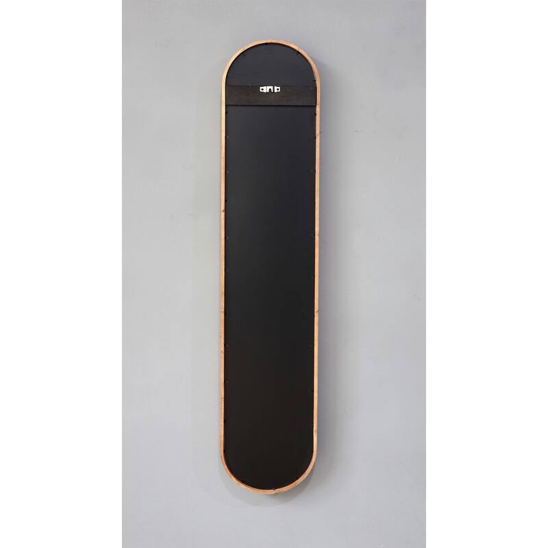 9.5x2x47.2" Rubber Frame Mirror with Elongated Oval Frame