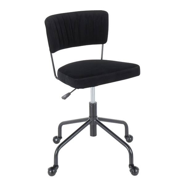 Tania Task Chair in Black Metal & Velvet - N/A - Overstock - 29197200