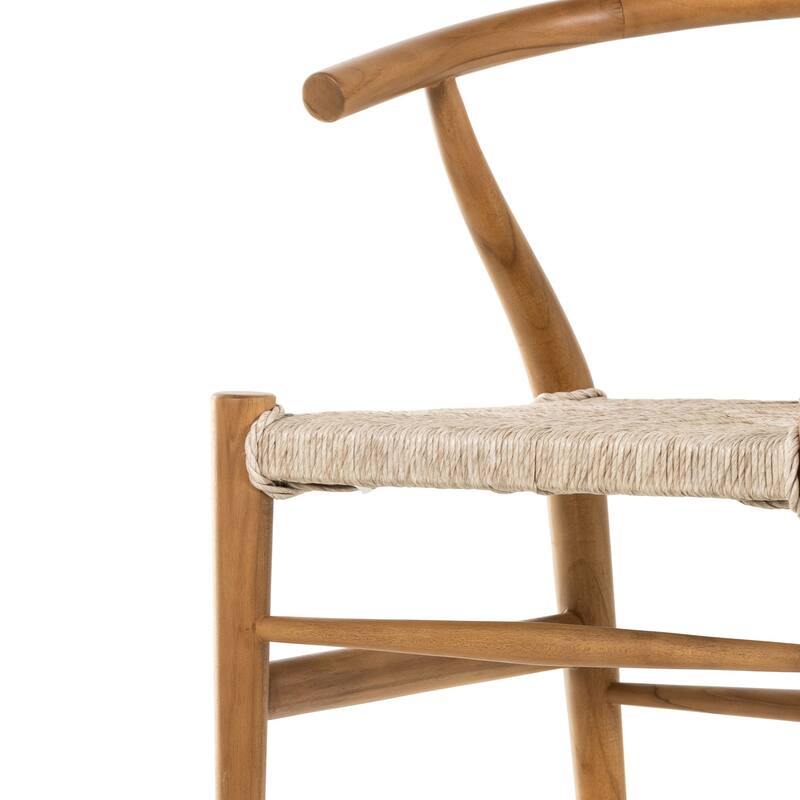 Haddock Dining Chair-Natural Teak - 21.5W x 22.5D x 31.5H