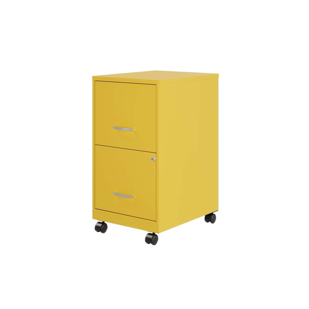 Space Solutions 18" 2 Drawer Mobile Smart Vertical File Cabinet, Teal