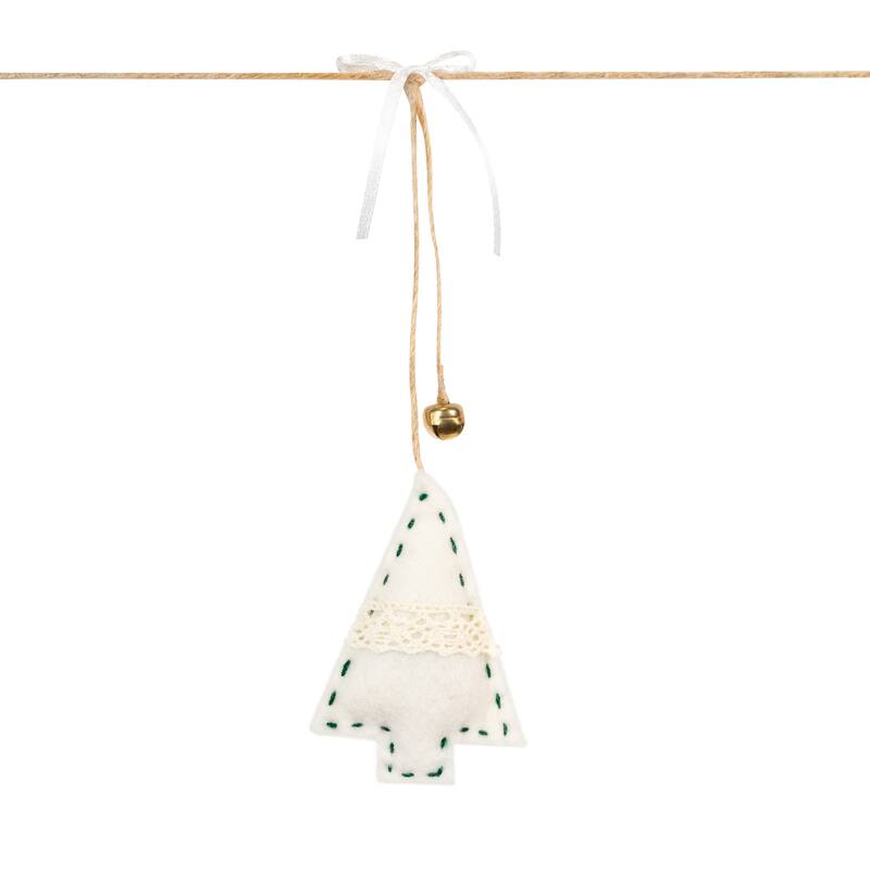 Mini Plush Trees with Jingle Bells Christmas Garland - 5.75'