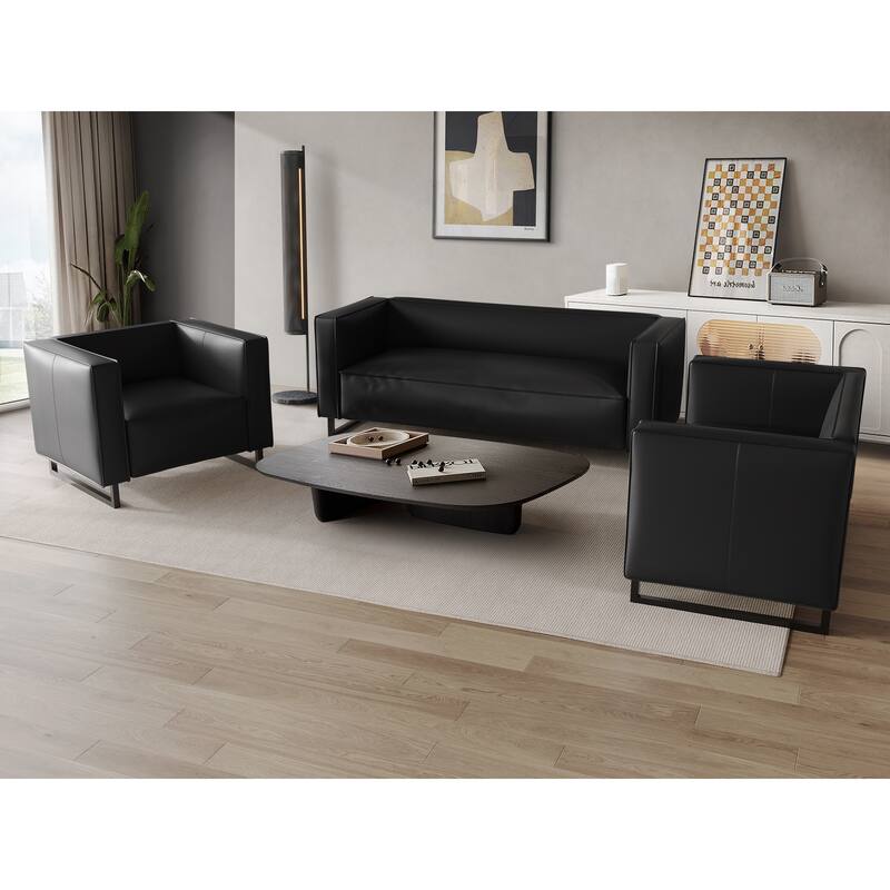 CraftPorch Mid Century Modern 3- Pieces Upholstered Living Room Set