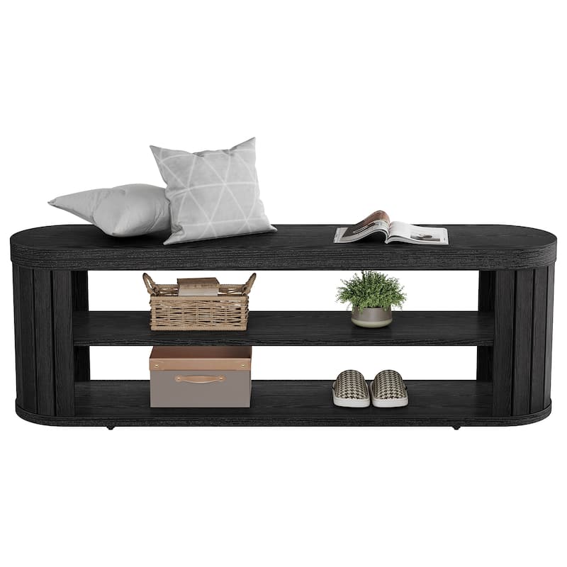 Wood Dining Bench, Shoe Storage Entryway Bench, Bedroom Hallway Living Room End of Bed Stool Accent Bench