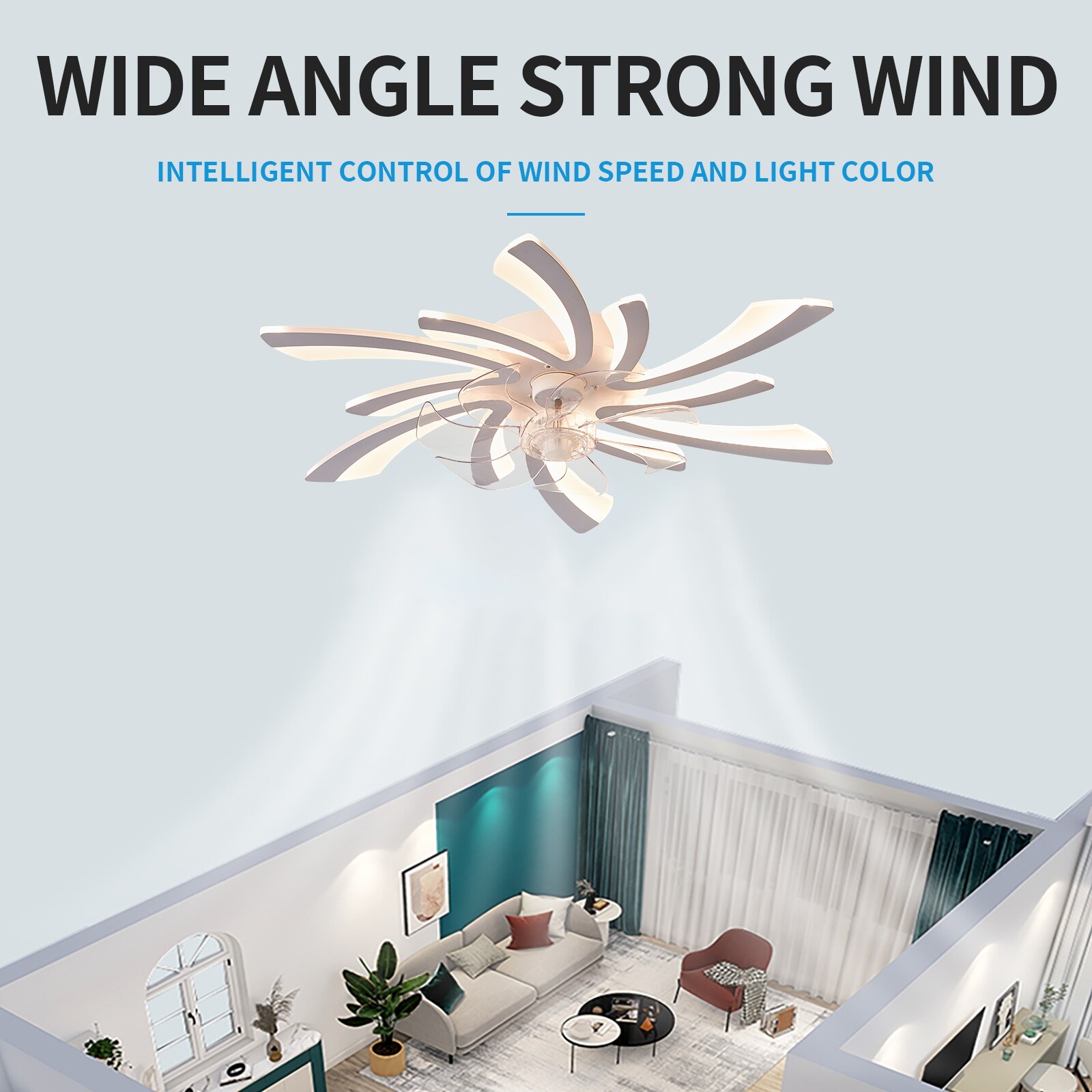Oaks Aura 31in. Modern Flush Mount Ceiling Fan with Lights 12in. Fan Blade 6 Speed Fan Light With Remote Control On Sale Bed Bath Beyond 38354105