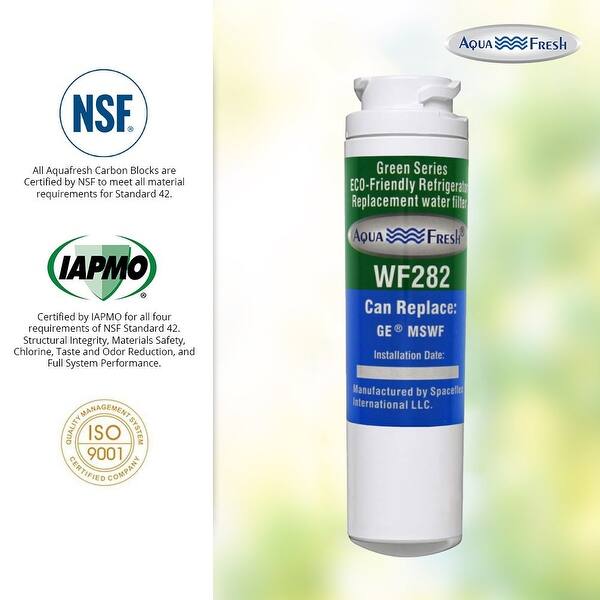 Shop Aqua Fresh Wf282 Water Filter Compatible With Ge Mswf Refrigerator Water Filter Single Pack White Overstock 15359459