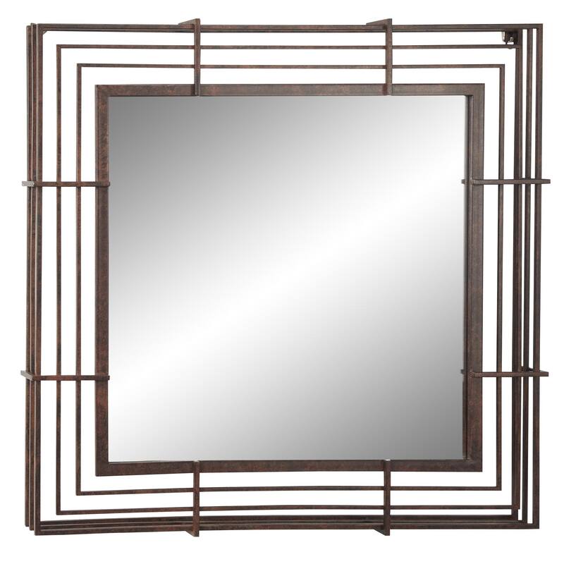 Brown Metal Room Wall Mirror