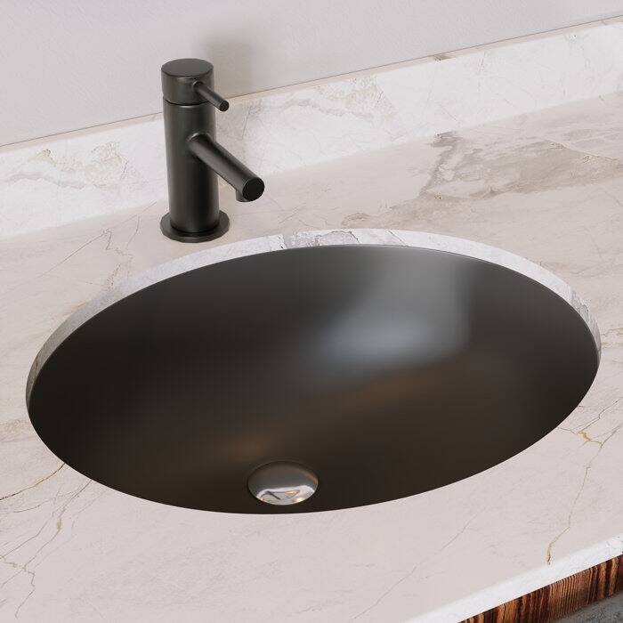 DeerValley Symmetry 18" Oval Vitreous China Undermount Bathroom Sink