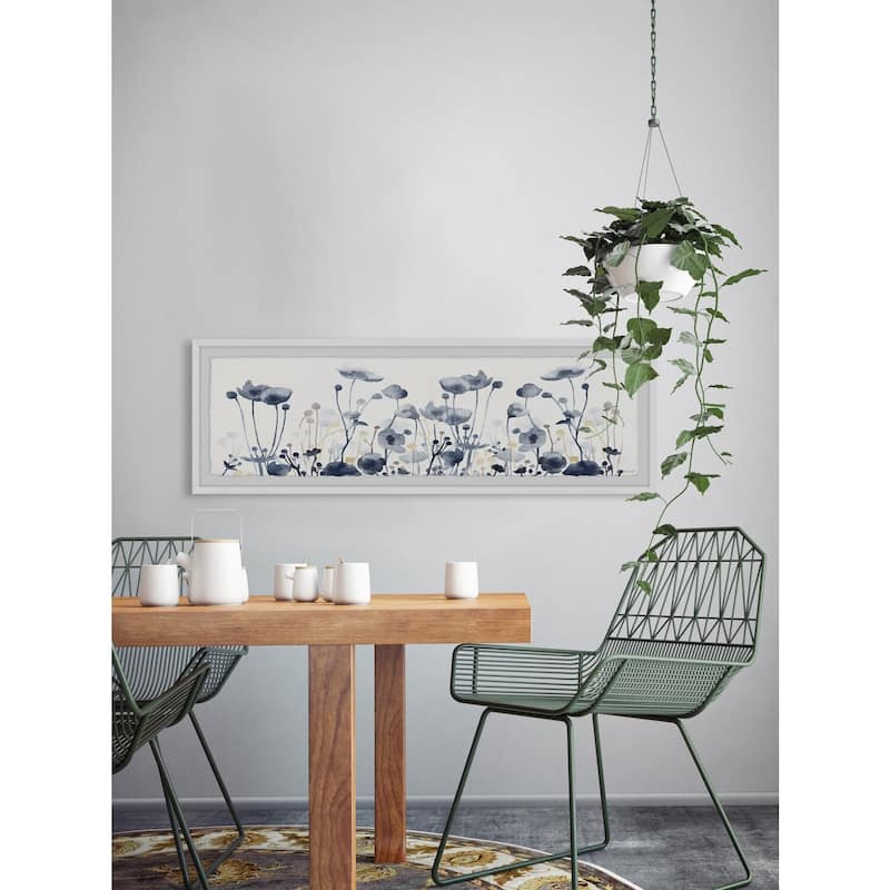 Blue Eyes Framed Painting Print - Wall Art Home Decor - Neutral Floral Artwork