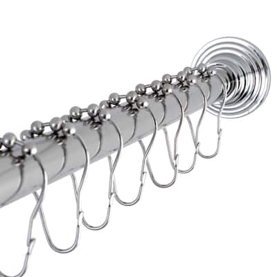 Edenscape Adjustable Shower Curtain Rod with Ring Combo