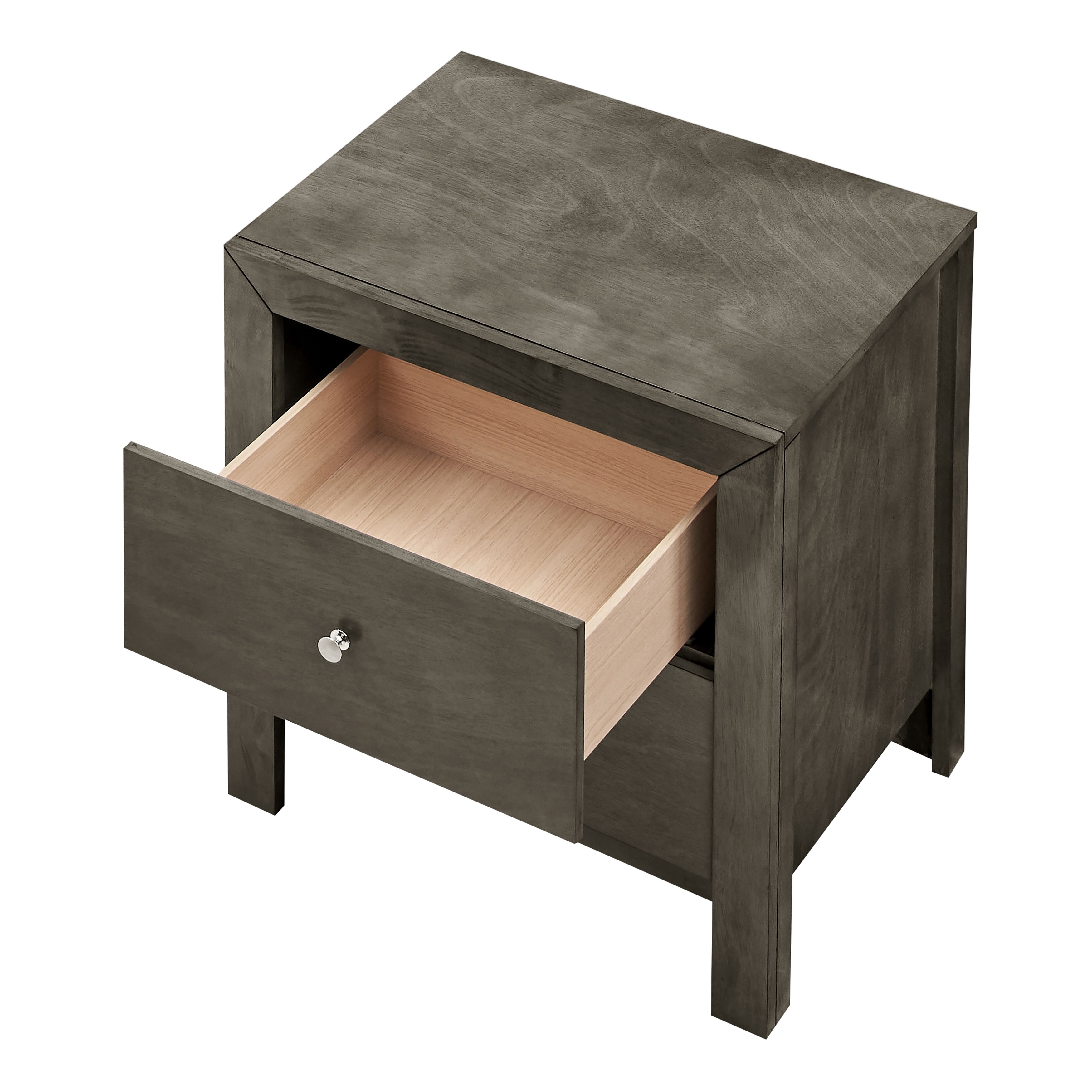 Burlington Wood Nightstand with 2 Drawers for Bedroom Storage-image
