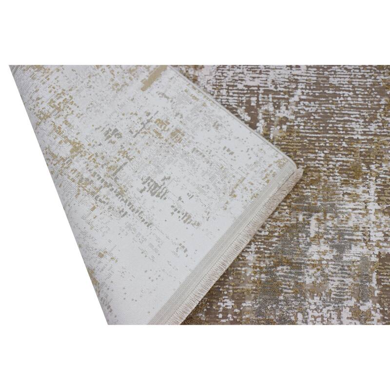 Bashian Gwenevere Cre/Gold Transitional Area Rug